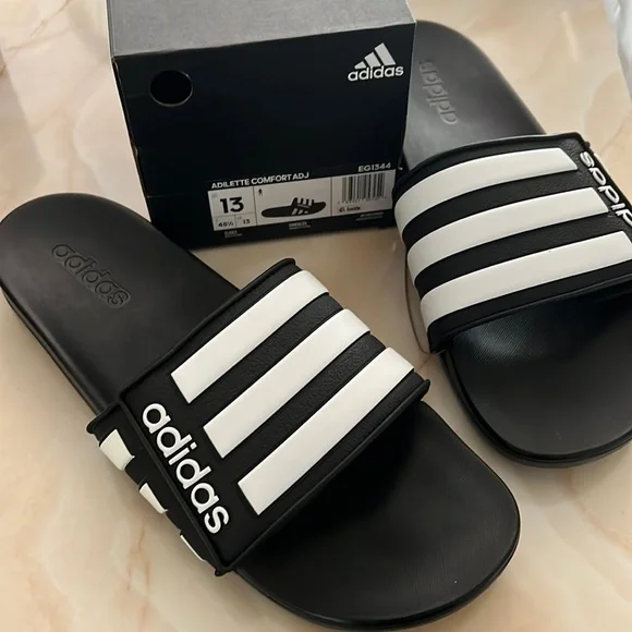 adidas | Shoes | Nib Adjustable Mens Adidas Slides | Poshmark display picture 1